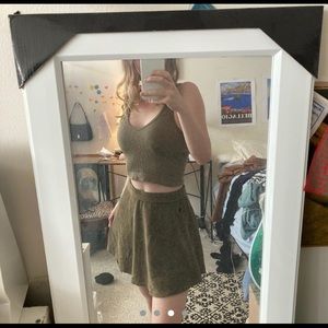 skater tennks skirt size s olive green